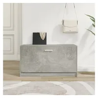 VidaXL Schuhbank Betongrau 80x24x45 cm Holzwerkstoff