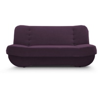 mb-moebel Sofa mit Schlaffunktion und Bettkasten, Kippsofa Schlafsofa Clic-Clack Couch für Wohnzimmer Federkern Sofagarnitur Polstersofa 192x90x87 cm - PAFOS (RINO 22 - Violett)