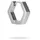 FYNCH-HATTON Ohrstecker The Hexagon silber Edelstahl onesize