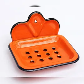 DanDiBo Ambiente DanDiBo Seifenhalter 618 Seifenschale 13 cm emailliert Landhaus Emaille Seifenspender