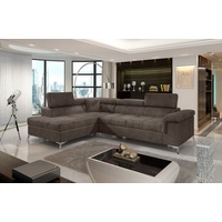 yourhouse24 Ecksofa Eridano L-form Schlafsofa Wohnlandschaft Links Rechts Bettkasten