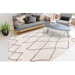 me gusta Teppich »Orlando 425«, rechteckig, 27 mm Höhe, Weicher Hochflorteppich, dezent gestaltet, Fußbodenheizung geeignet me gusta Elfenbein B: 200 cm   1 St.