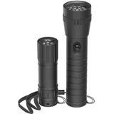 Hama LED-Taschenlampe FL-DUO mit Batterien, Aluminium, 2er-Set