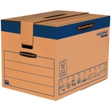 BANKERS BOX Umzugskarton SmoothMove, Heavy Duty, aus doppelt verstärkter Wellpappe mit Tragegriffen, schneller FastFold Aufbau ohne Klebeband, 127 Liter, 45.5 x x 45.5 cm, 5 Stück