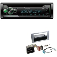 Pioneer DEH-S410DAB 1-DIN CD Digital Autoradio AUX-In USB DAB+ Spotify mit Einbauset für Ford Focus II silber