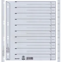 Leitz Trennblätter 1650 DIN A4 1-0 grau, 200 g/qm, 100