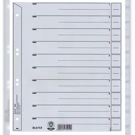 Leitz Trennblätter 1650 DIN A4 1-0 grau, 200 g/qm, 100