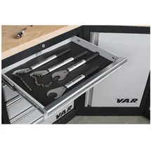 VAR Schrank Leder/Metall/PVC 533 x 404 x 3 mm schwarz