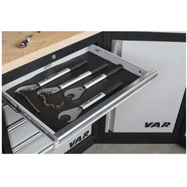 VAR Schrank Leder/Metall/PVC 533 x 404 x 3 mm schwarz