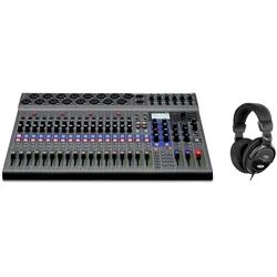 Zoom LiveTrak L-20 Digitales Mischpult Set inkl. Kopfhörer