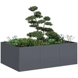 vidaXL Pflanzkübel Anthrazit 120x80x40 cm Stahl