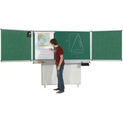 Wandtafel Schultafel aus Stahl, Serie FZ ST, grün