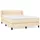 vidaXL Boxspringbett mit Matratze Creme 140x200 cm Stoff