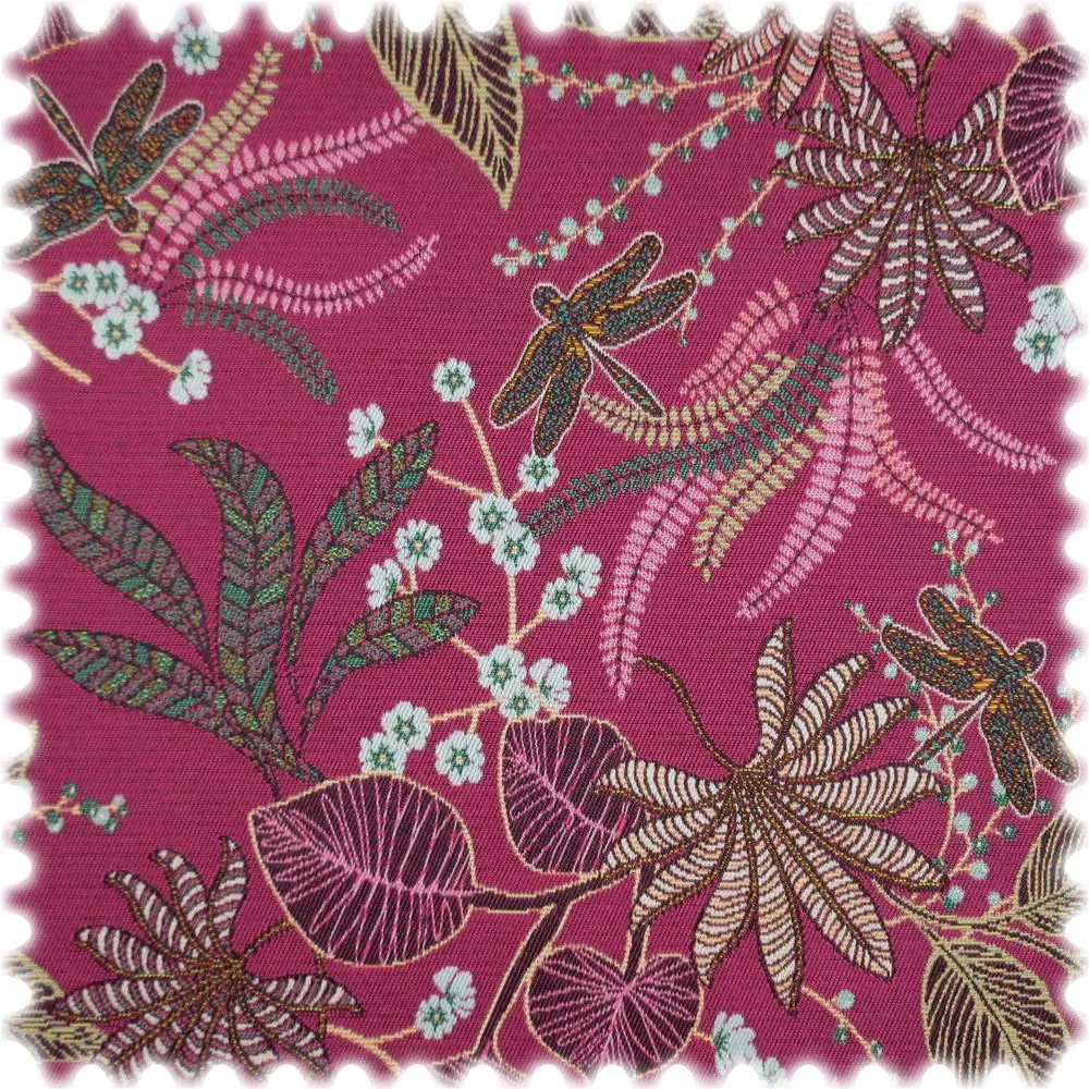 Jacquard Flachgewebe Möbelstoff Planta Pink