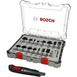 Bosch Fräser-Set, 15-teilig, inklusive gratis Cuttermesser
