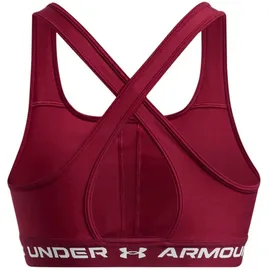 Under Armour Crossback Mid Bra, - Rot