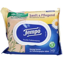 Tempo Sanft & Pflegend feuchte Toilettentücher Kamille 42 Stück