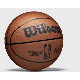 Wilson Basketball NBA OFFICIAL GAME BALL, Indoor, Leder, Größe: 7, Braun