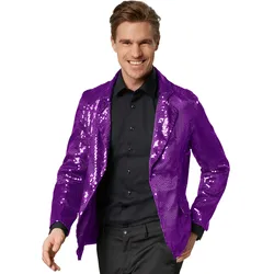 tectake® Pailletten-Jackett Herren
