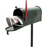 Wiltec U.S. Mailbox grün mit Standfuß