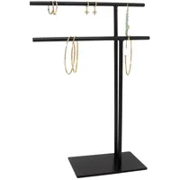 LaLe Living Schmuckständer Schwarz, Metall, 7x25x18.5 cm, Badaccessoires