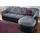 DOMO collection Eckcouch Kunstleder 3-Sitzer Schwarz/Silber