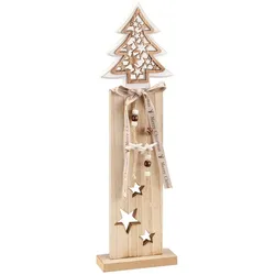 Deko Holzsäule Tannenbaum Dekosäule Holzständer Weihnachten mit Tannenmotive