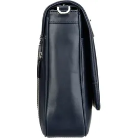 LEONHARD HEYDEN Montreal Messenger Leder 36 cm blau