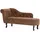 vidaXL Chaiselongue Braun Wildleder-Optik