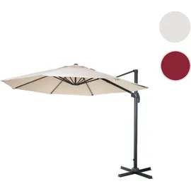 MCW MCW, Sonnenschirm, rund Ø 4m Polyester/Alu 27kg ~ creme ohne Ständer, drehbar