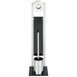 Maximex WC-Garnitur 3in1 silber/schwarz