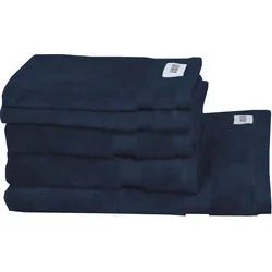SCHÖNER WOHNEN-Kollektion Handtuch Set »Cuddly«, (Set, 5 St., 2 Gästetücher 30x50 cm), schnell trocknende Airtouch-Qualität SCHÖNER WOHNEN-KOLLEKTION marine