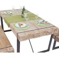 Mendler Esszimmertisch HWC-A15, Esstisch Tisch, Tanne Holz rustikal massiv MVG-zertifiziert naturfarben 80x180x90cm