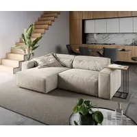 DeLife Ecksofa Sirpio 230x155 cm Cord Beige Recamiere variabel, Ecksofas