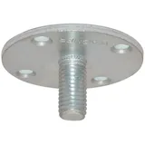 WAGNER Anschraubplatte RUND mit TENO kombinierbar - Ø 50 x 25 mm, Gewinde M10 x 21 mm, Stahl verzinkt 3 mm - 12395001