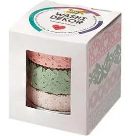 Folia Washi-Dekor Deko-Klebeband pastell 4 Rollen 10mm und 15mm x 5m