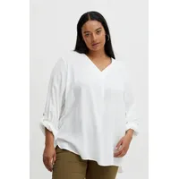 Fransa Plus Size Selection - FPCOYA TU 1 - Tunic - 20611094, Größe:50, Farbe:Blanc de Blanc (114800) - 50