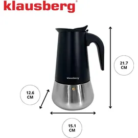 OEM KLAUSBERG Espressomaschine, Druckkaffeemaschine, 450ml (9 Tassen), KB-7846
