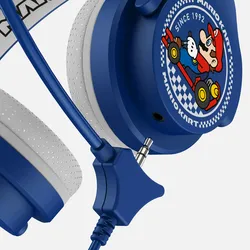 OTL Technologies Nintendo Mariokart Blue Kids Interactive Kopfhörer Verkabelt Kopfband Gaming Blau, Weiß