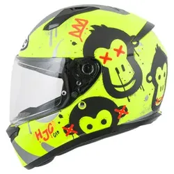C10 Kids Geti MC3HSF Motorrad Helm gelb, 53