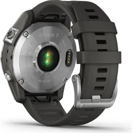 Garmin Fenix 7 Standard silber mit graphitfarbenem Armband