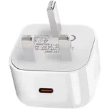 ESTUFF Home Charger UK PD 20W (20 W, 1 Port), USB Ladegerät, Weiss