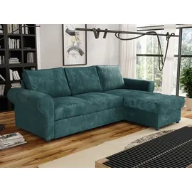 Mirjan24 Eckcouch Cord 4-Sitzer Grün