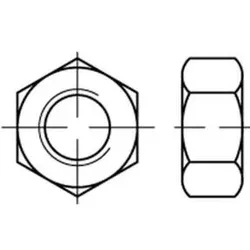 Sechskantmutter ART 83934 1" Stahl blank