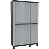 terry store-age Terry - Twist Black 102a: Multifunktions-Kunststoffschrank, mit 3 Türen und 3 Einlegeböden, für Innen- und Außenbereiche, 102x39x170 cm