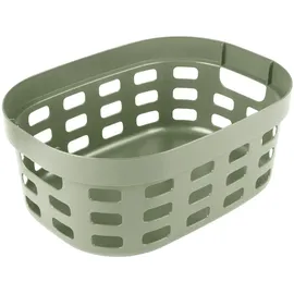 SUNWARE Sigma Home Wäschekorb Kunststoff 15L Grün – 38x28x15,7cm – wäschekorb mit Griff – waschekorb Plastik klein