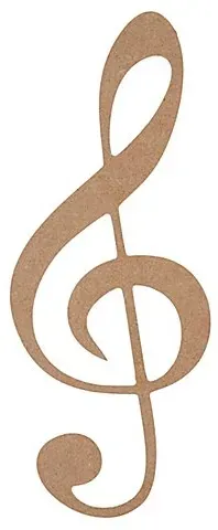 MDF-Notenschlüssel, 30 x 12 cm, 2 Stück