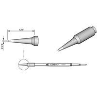 Jbc Lötspitze Serie C245, Rundform, C245957/Ø 0,8 mm, gerade