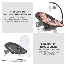 hauck Beta Plus Dark Grey 5-tlg. Newborn Set Deluxe (Treppenhochstuhl)