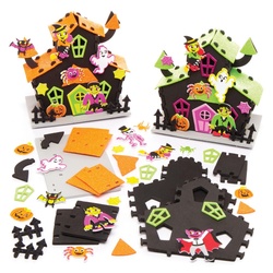 2 x Bastelsets "Spukhaus", Halloween-Basteleien